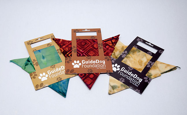 Guide Dog Scarfs Together